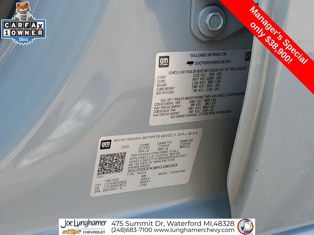 Certified 2024 Chevrolet Silverado 1500 LT Trail Boss w/ Protection Package image 35