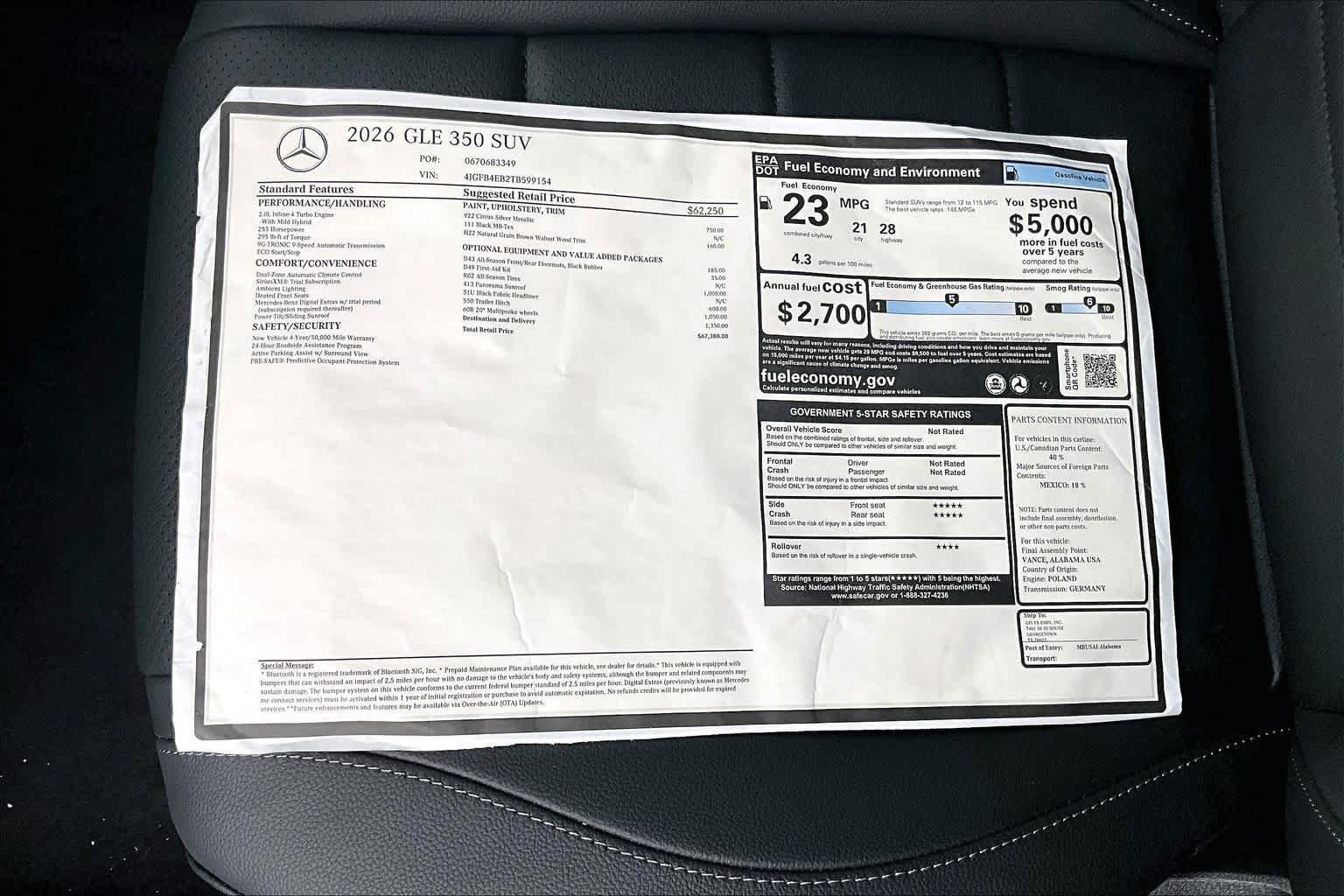 New 2026 Mercedes-Benz GLE 350 4MATIC image 21