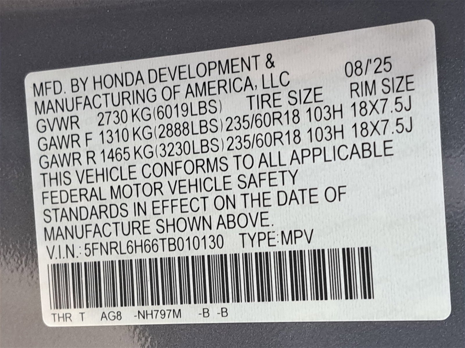 New 2026 Honda Odyssey EX-L image 38