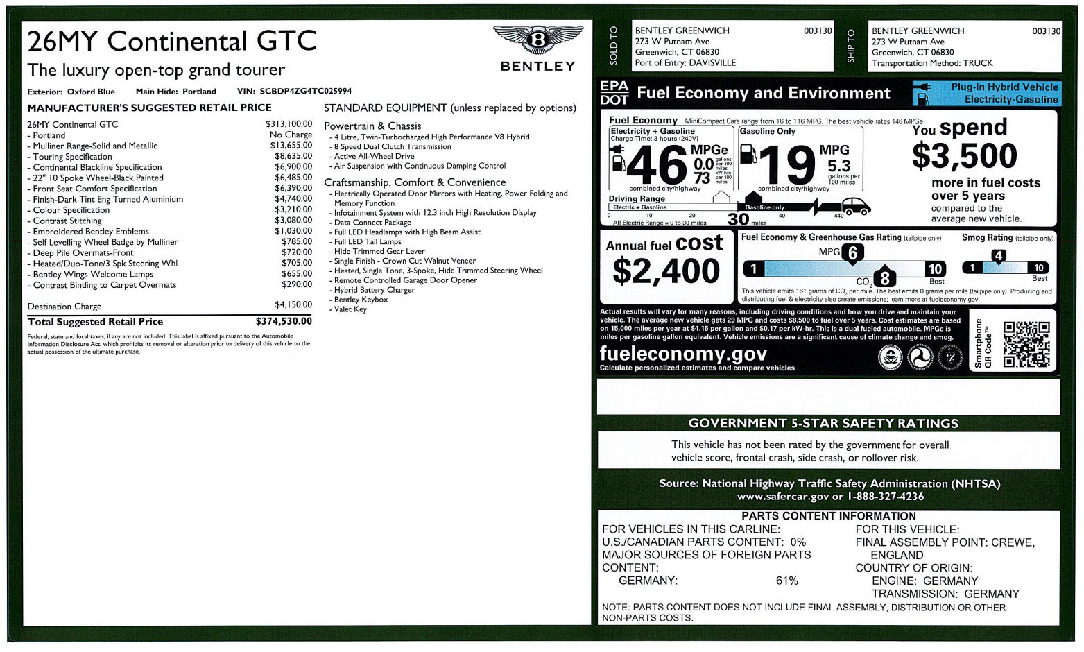New 2026 Bentley Continental GTC image 34