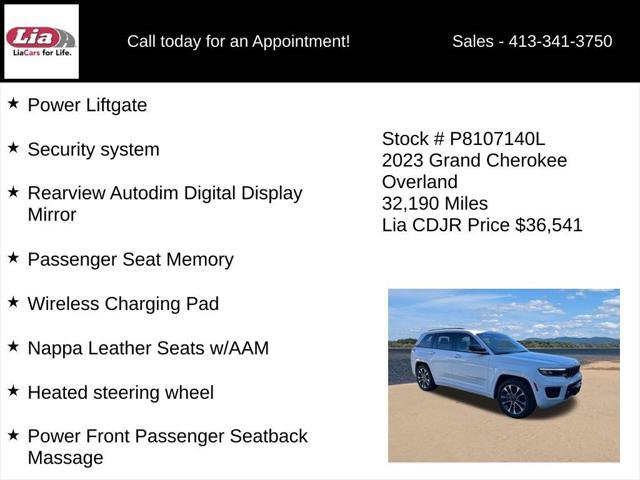 Certified 2023 Jeep Grand Cherokee Overland w/ Luxury Tech Group IV AWD/4WD image 21