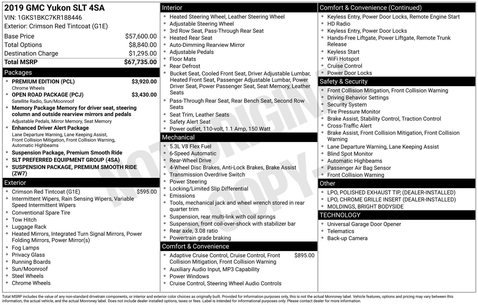 Used 2019 GMC Yukon SLT w/ Premium Edition image 6