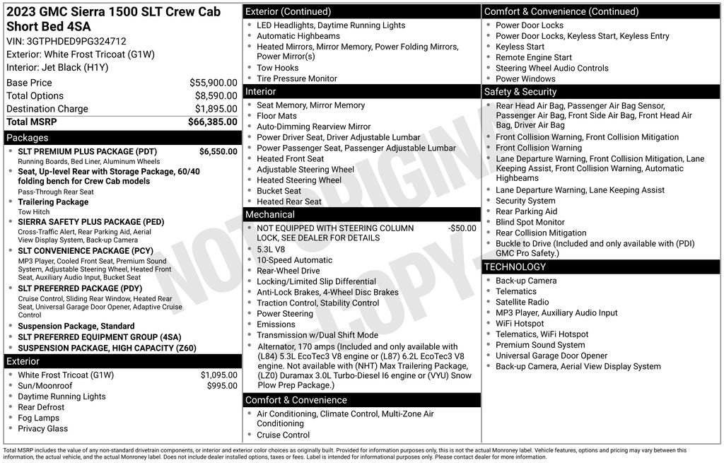 Used 2023 GMC Sierra 1500 SLT w/ SLT Premium Plus Package RWD image 9