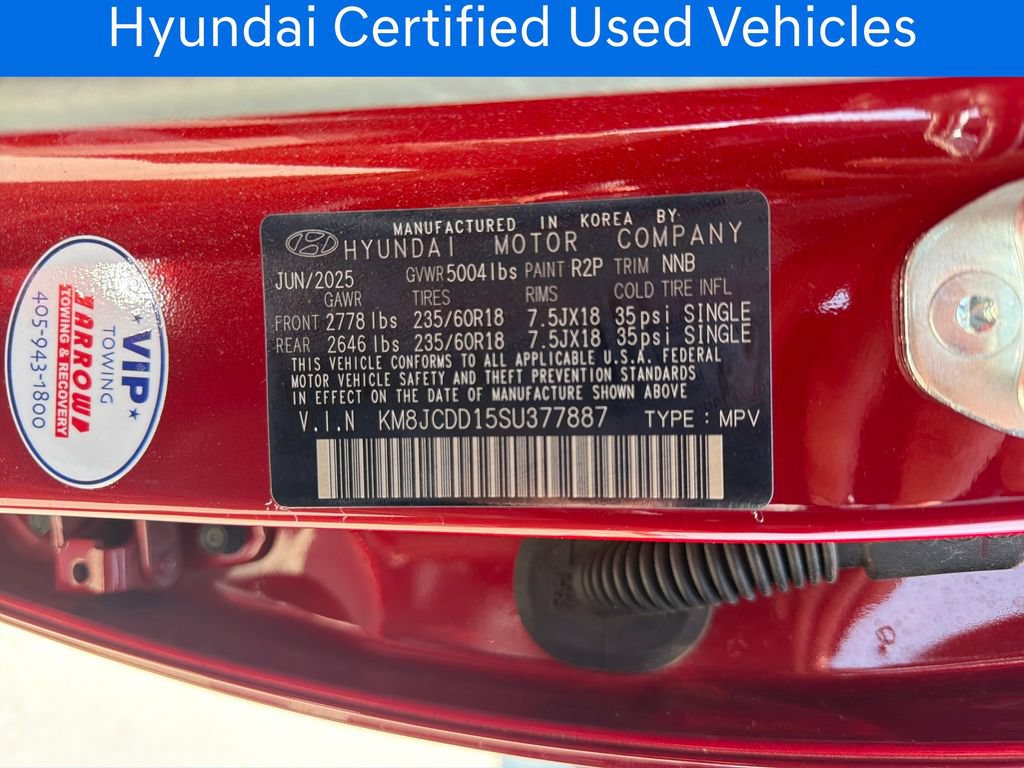 Certified 2025 Hyundai Tucson SEL AWD/4WD image 32