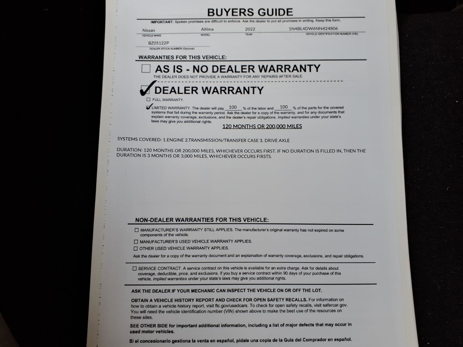 Used 2022 Nissan Altima 2.5 SV image 37