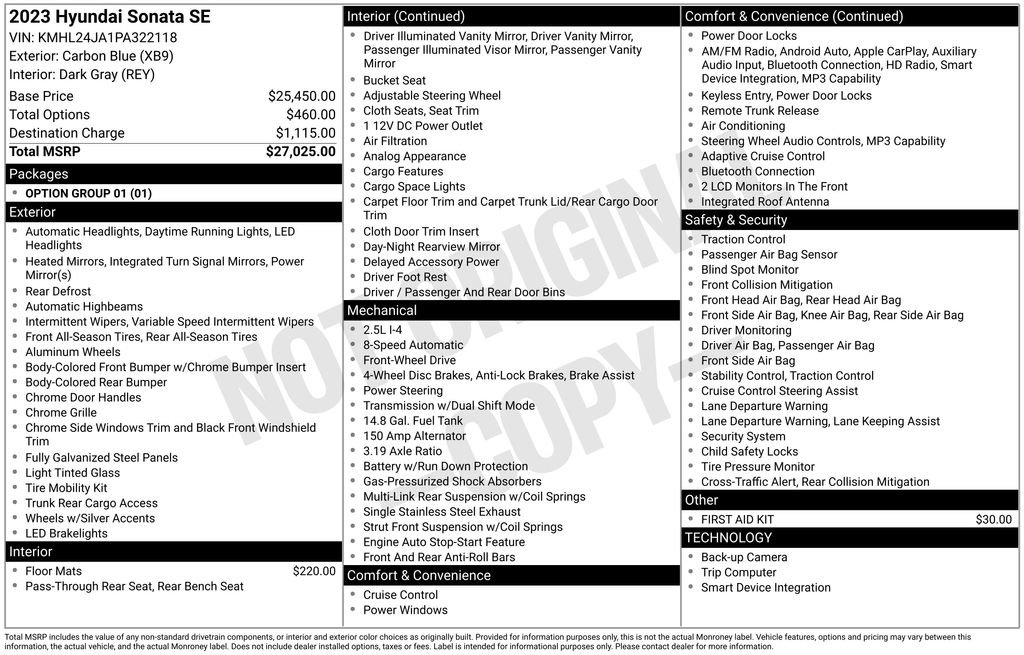 Certified 2023 Hyundai Sonata SE FWD image 24