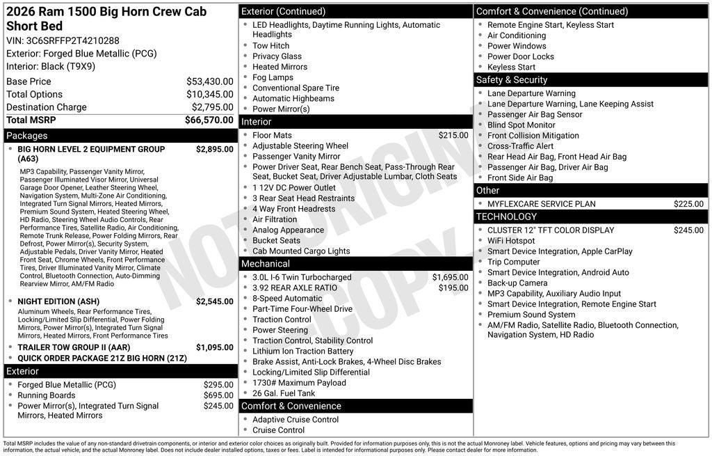 New 2026 RAM 1500 Big Horn AWD/4WD image 19