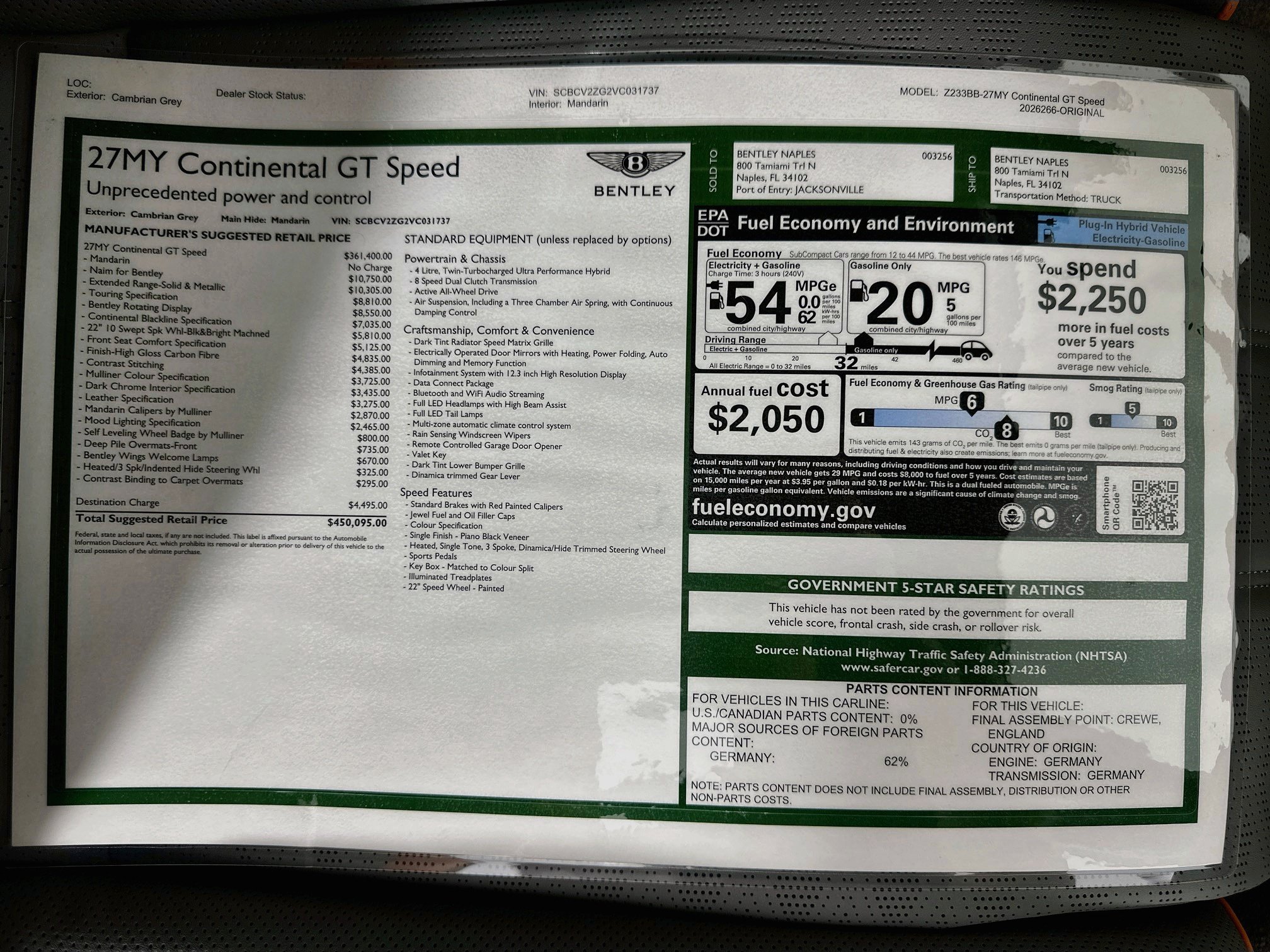 New 2027 Bentley Continental GT Speed AWD/4WD image 27