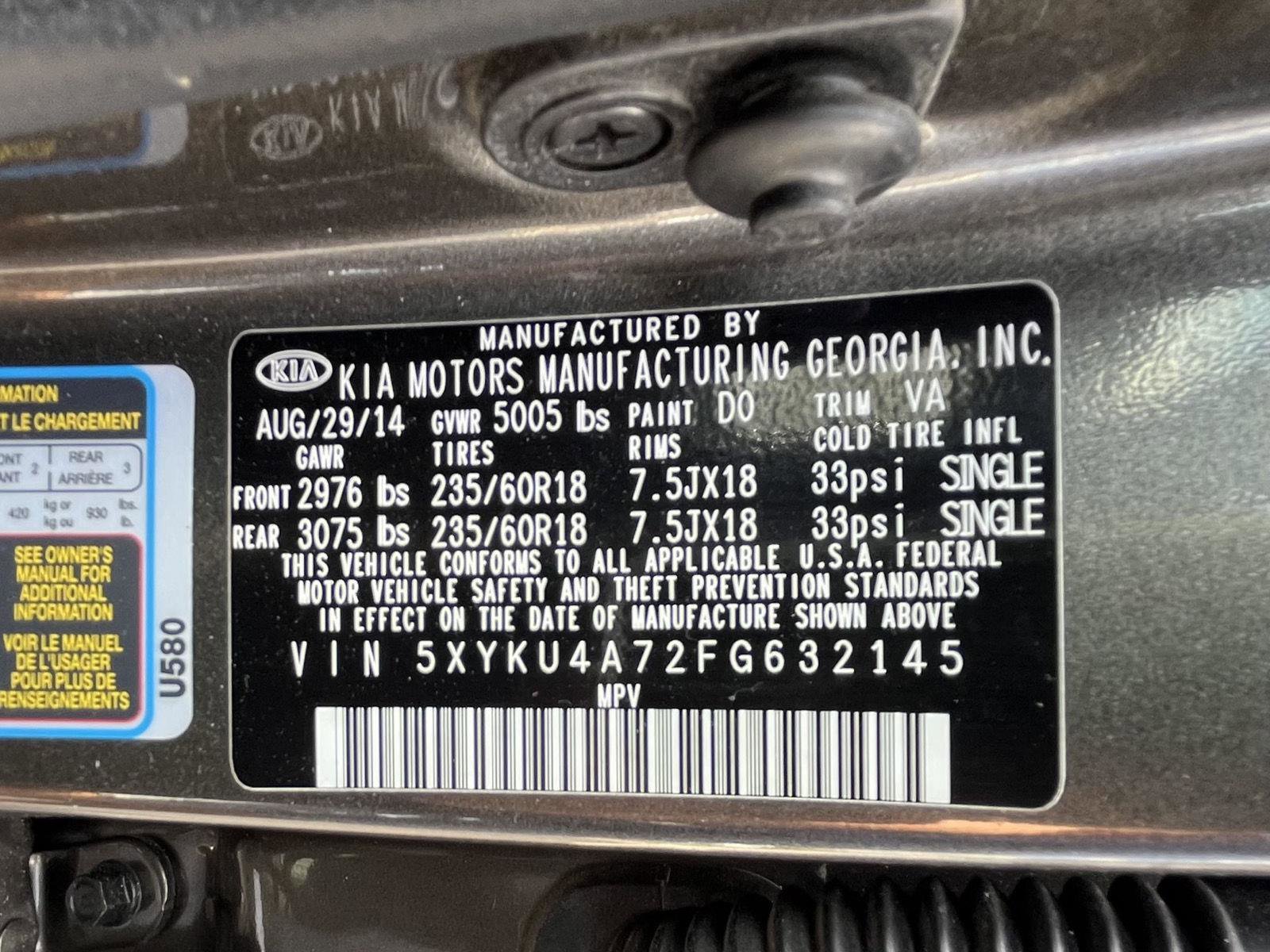 Used 2015 Kia Sorento EX FWD image 28