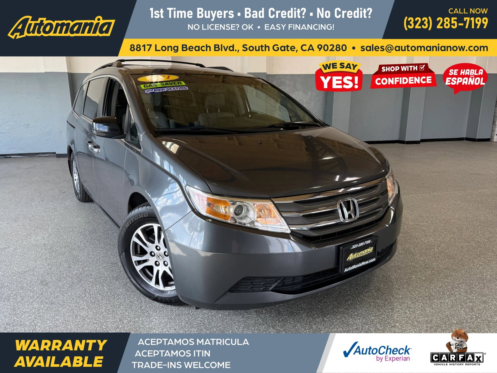 Used 2011 Honda Odyssey EX-L image 1