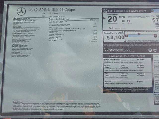 New 2026 Mercedes-Benz GLE 53 AMG 4MATIC Coupe image 15