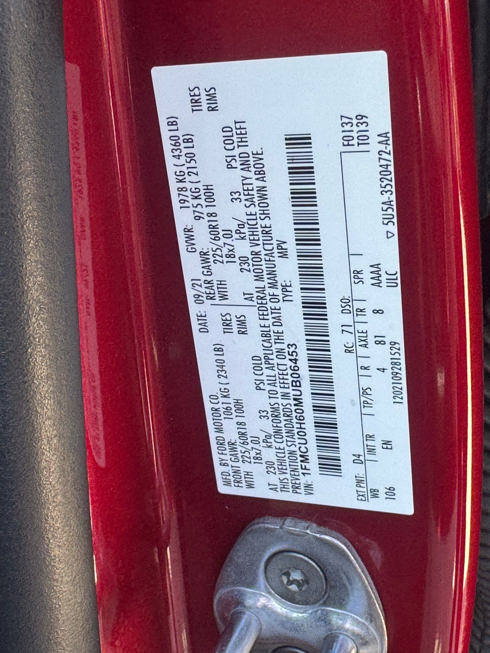 Used 2021 Ford Escape SEL FWD image 31