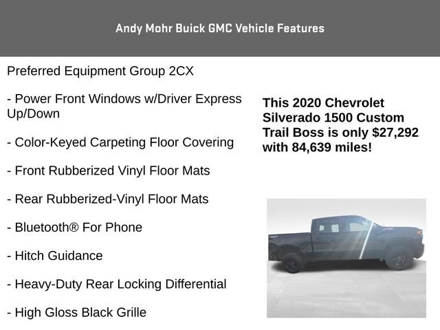 Used 2020 Chevrolet Silverado 1500 Custom Trail Boss w/ Custom Convenience Package image 12