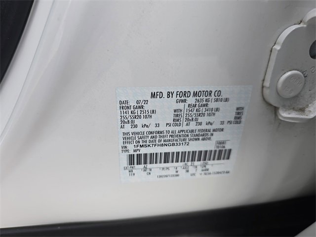 Used 2022 Ford Explorer Limited w/ Equipment Group 301A image 30