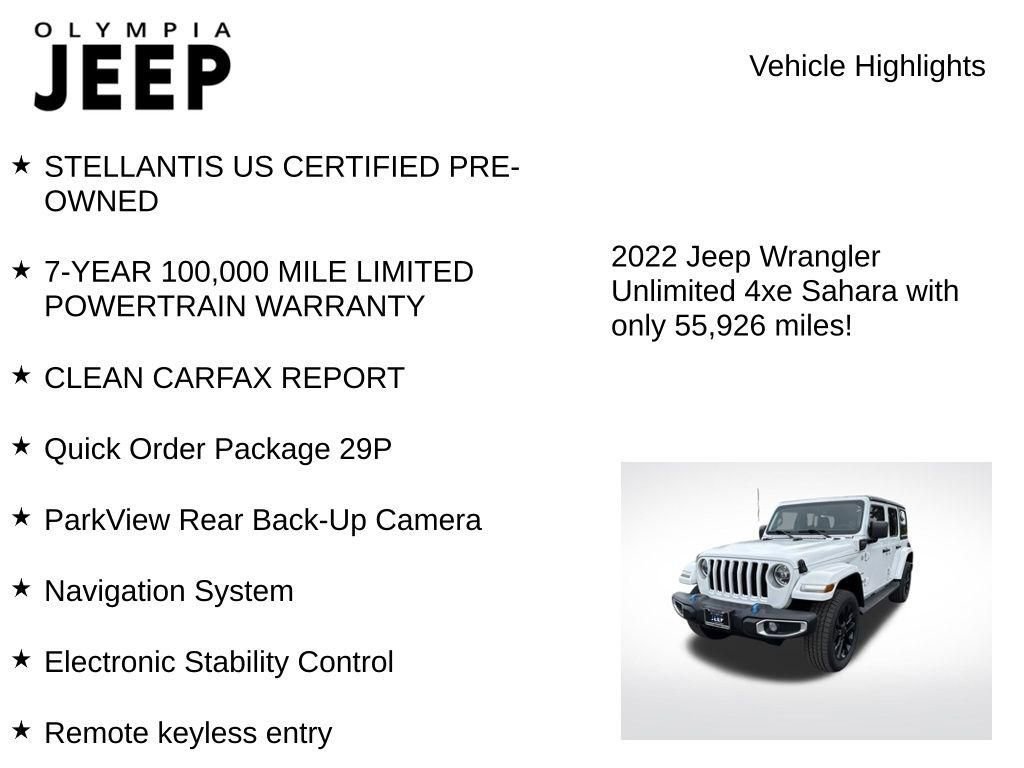 Certified 2022 Jeep Wrangler Unlimited Sahara w/ Cold Weather Group image 9