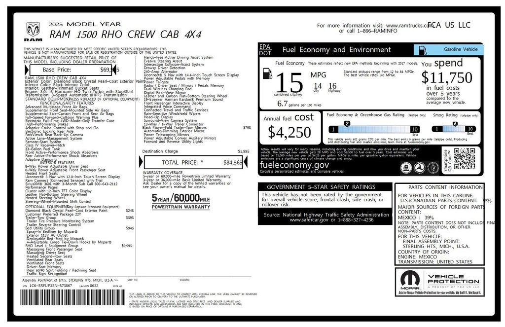 Used 2025 RAM 1500 RHO w/ RHO Level 1 Equipment Group image 50