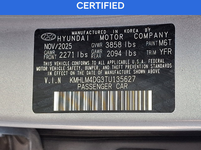 Certified 2026 Hyundai Elantra Sport w/ Cargo Package FWD image 26