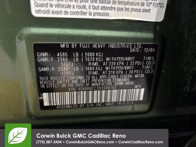 Used 2010 Subaru Outback 2.5i Premium AWD/4WD image 34