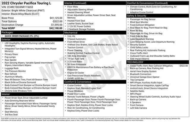 Used 2022 Chrysler Pacifica Touring-L FWD image 31