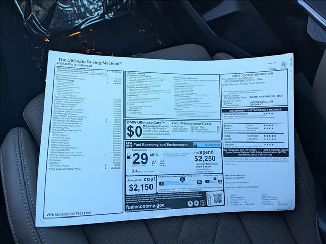 New 2026 BMW X3 xDrive30 w/ Premium Package image 18