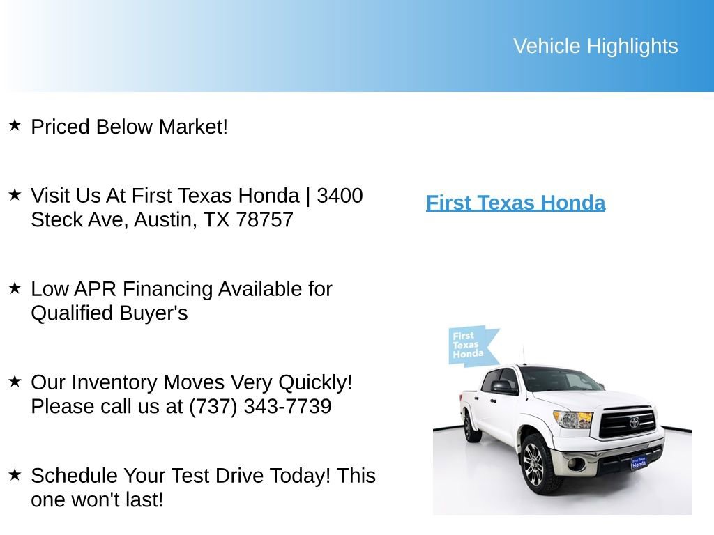 Used 2012 Toyota Tundra 2WD CrewMax w/ Tow Pkg image 9