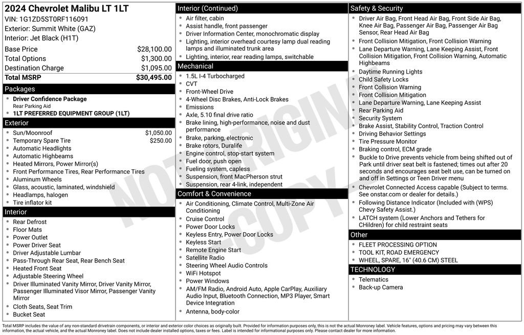 Used 2024 Chevrolet Malibu LT image 30