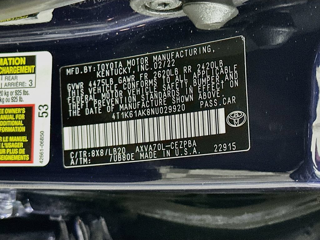 Used 2022 Toyota Camry XSE FWD image 33