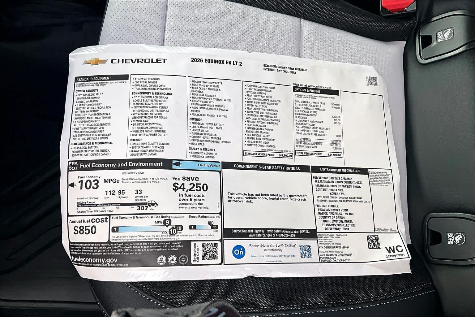 New 2026 Chevrolet Equinox EV LT w/ LPO, All-Weather Mat Package AWD/4WD image 23