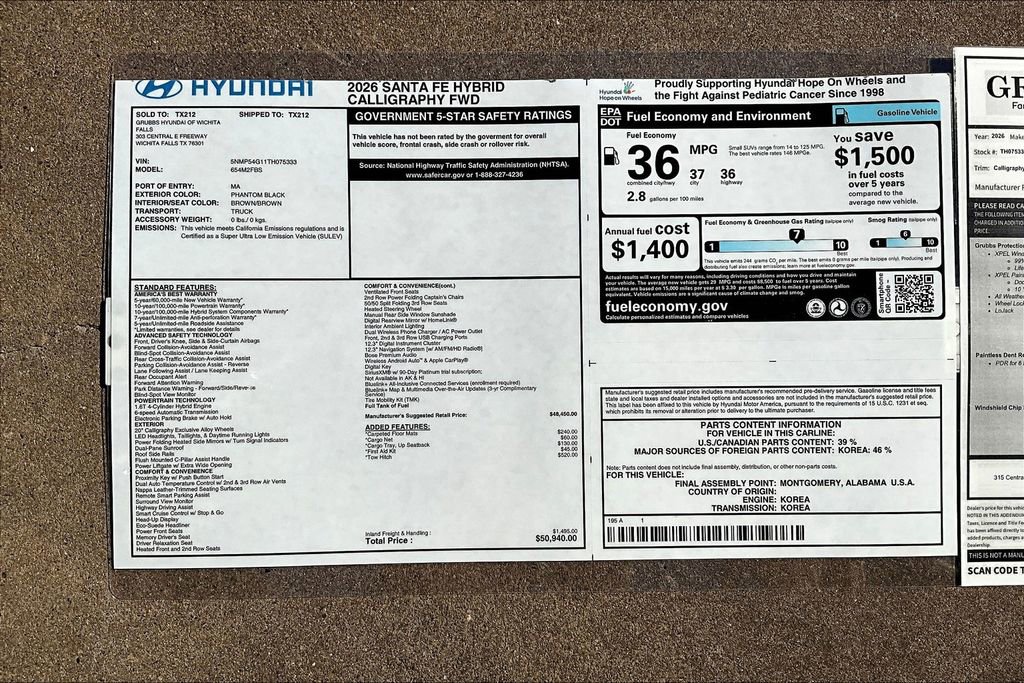 Used 2026 Hyundai Santa Fe Calligraphy image 42