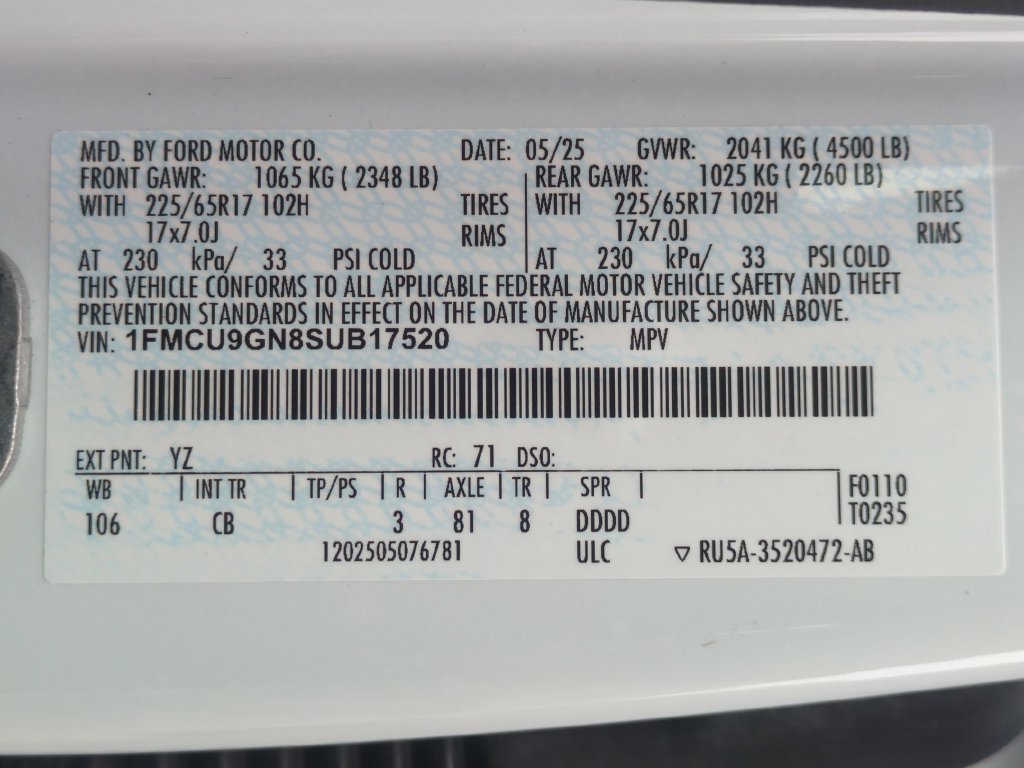 Used 2025 Ford Escape Active AWD/4WD image 32