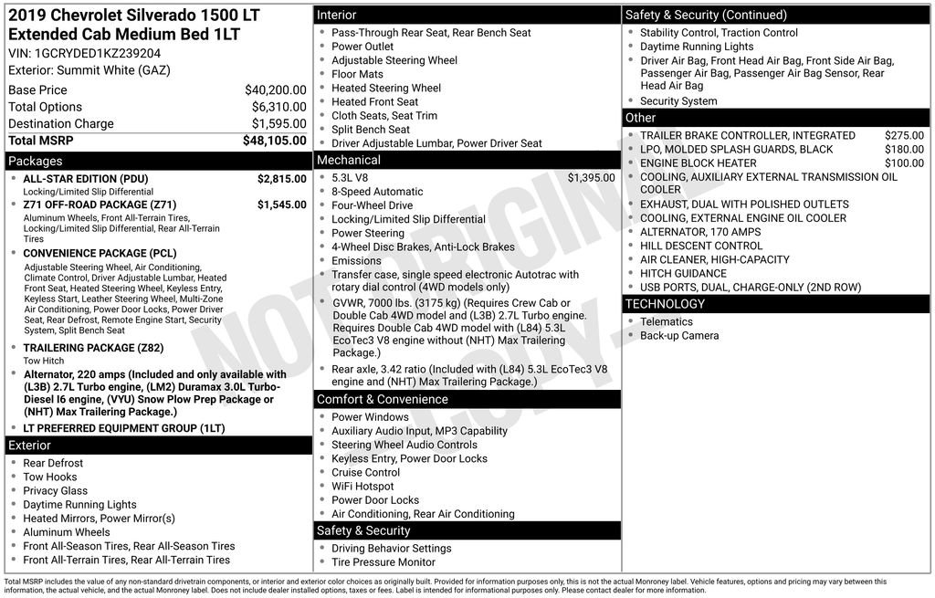 Used 2019 Chevrolet Silverado 1500 LT w/ All-Star Edition image 2