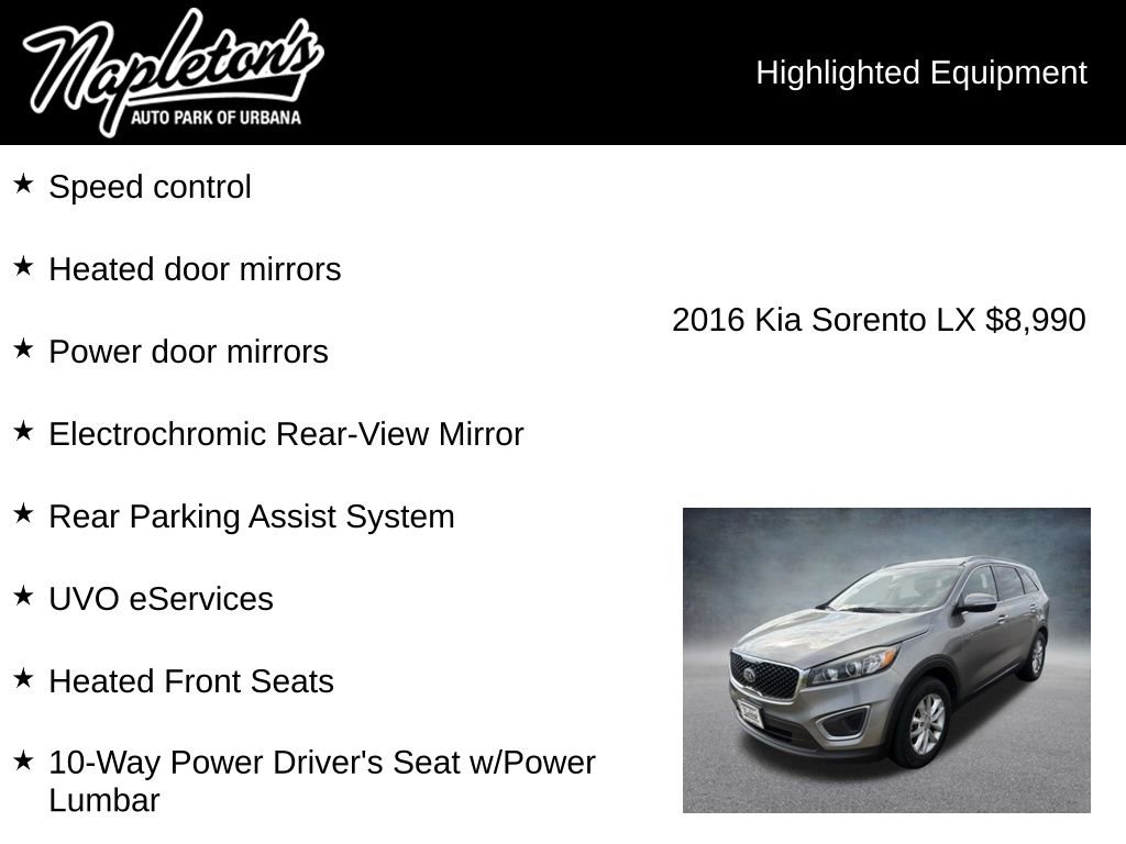 Used 2016 Kia Sorento LX w/ LX Convenience Package FWD image 7