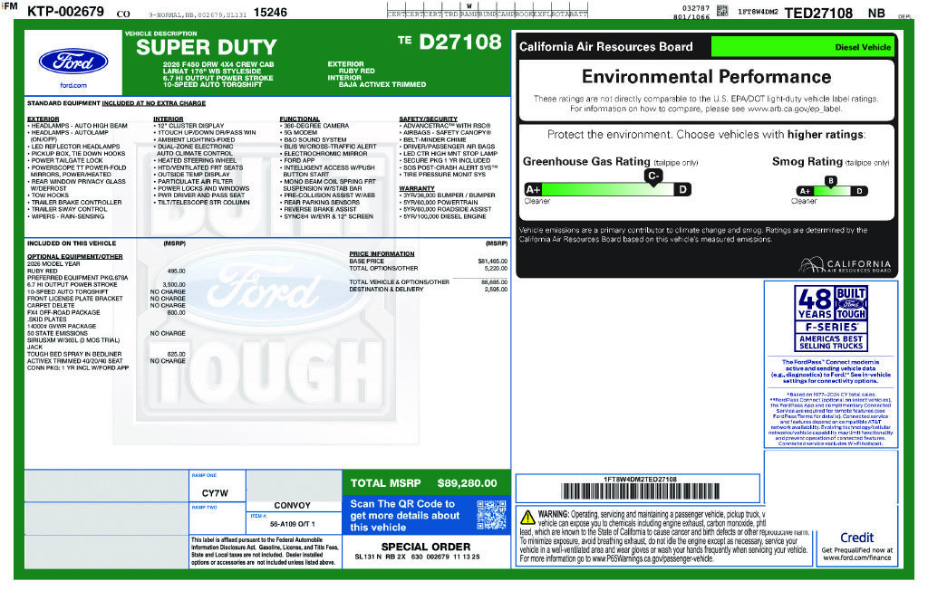 Used 2026 Ford F450 Lariat w/ FX4 Off-Road Package AWD/4WD image 31
