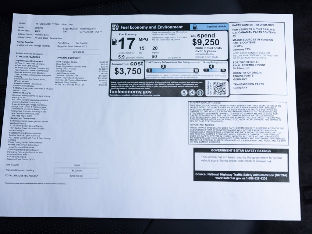 New 2025 Aston Martin DBX 707 image 46