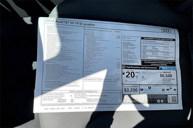 New 2025 Audi Q7 3.0T Premium Plus image 14