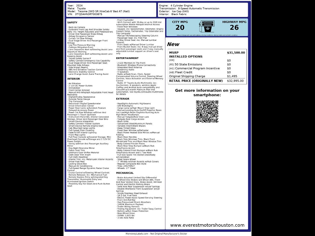 Used 2024 Toyota Tacoma SR image 34