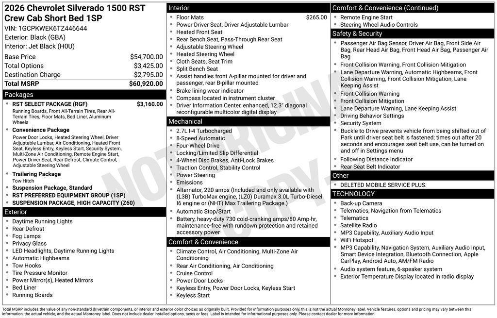 New 2026 Chevrolet Silverado 1500 RST w/ RST Select Package AWD/4WD image 37