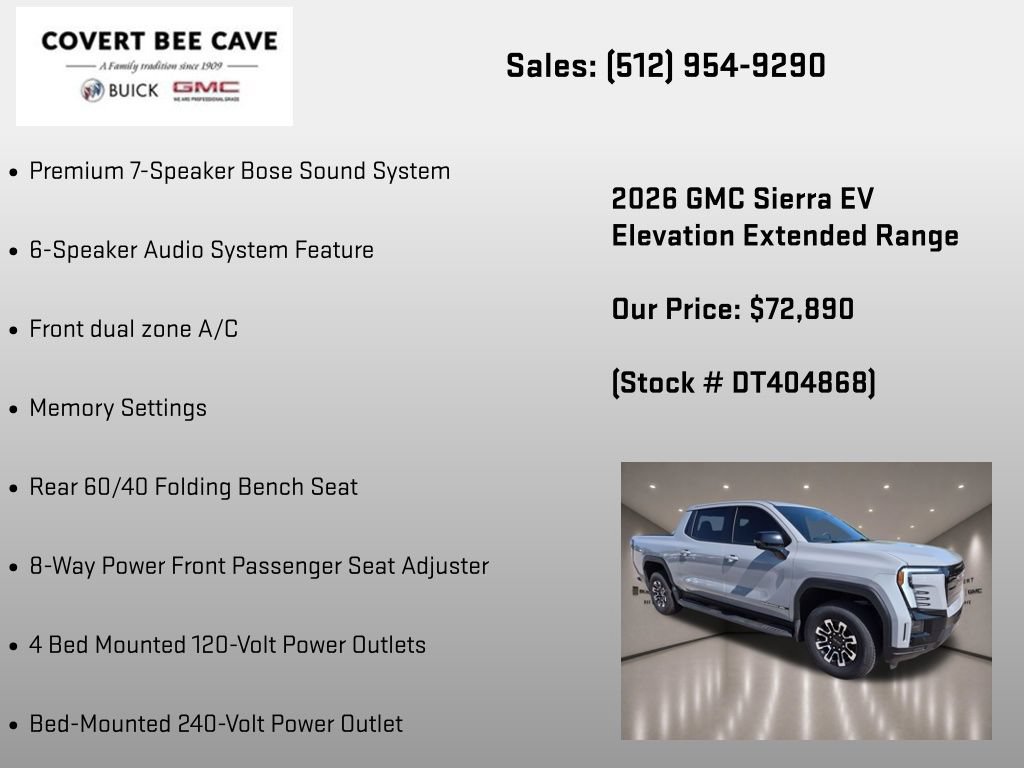 New 2026 GMC Sierra EV Elevation w/ Premium Package AWD/4WD image 30