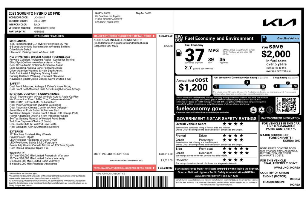 Used 2023 Kia Sorento EX image 2