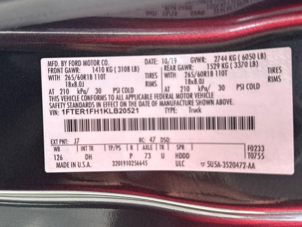 Used 2019 Ford Ranger Lariat w/ Equipment Group 501A Mid AWD/4WD image 42
