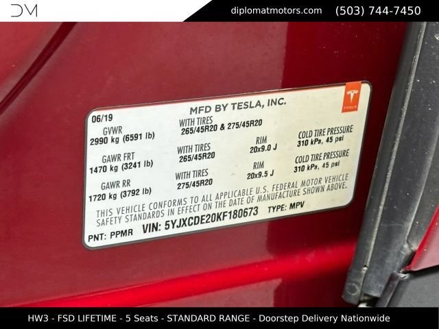 Used 2019 Tesla Model X 100D AWD/4WD image 46