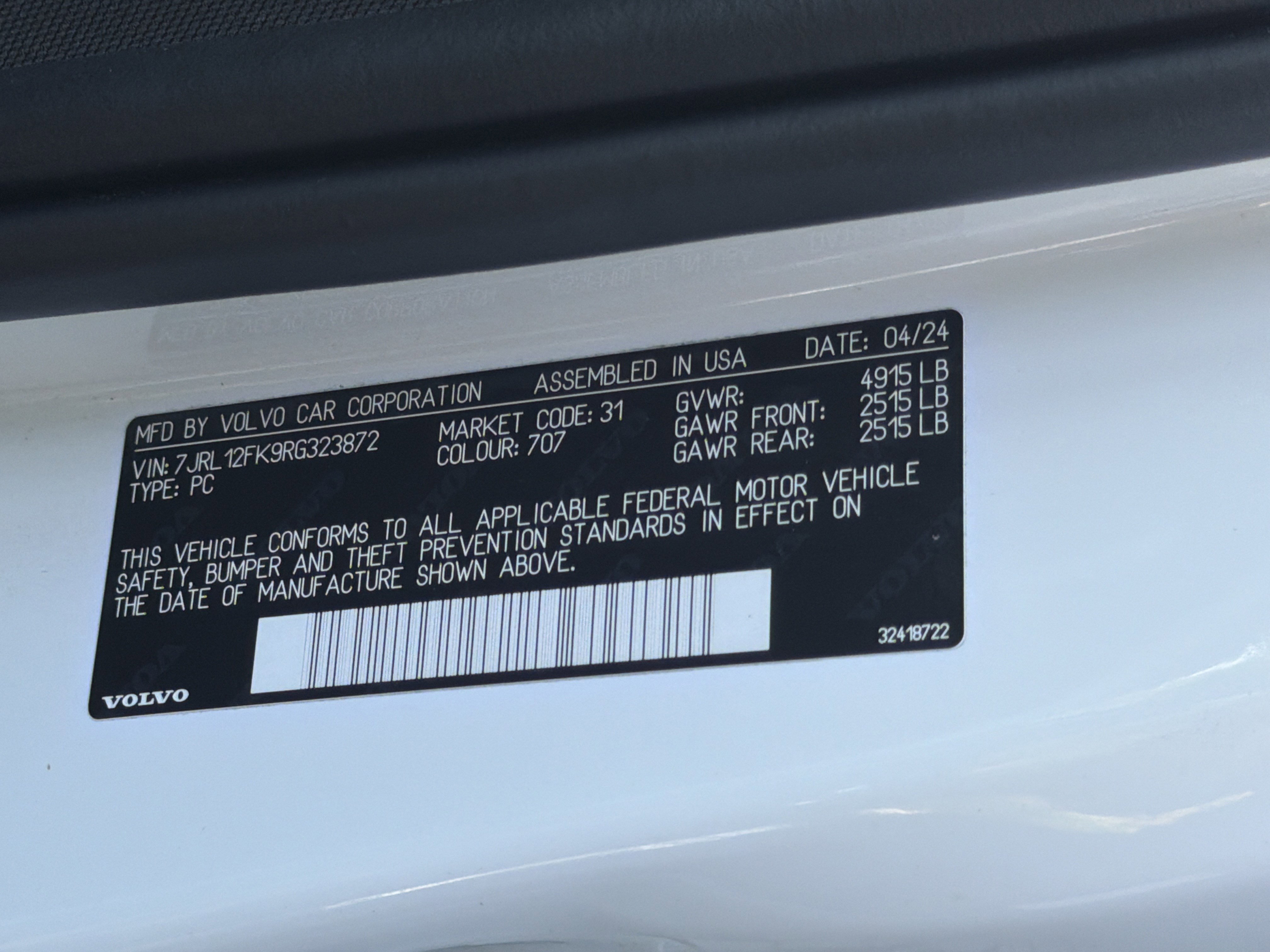 Certified 2024 Volvo S60 B5 Core FWD image 37