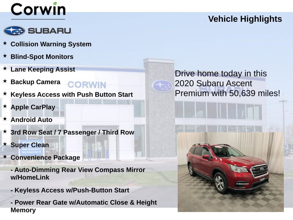 Used 2020 Subaru Ascent Premium w/ Convenience Package image 6