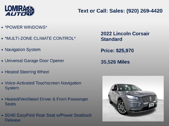 Used 2022 Lincoln Corsair AWD w/ Elements Package image 21