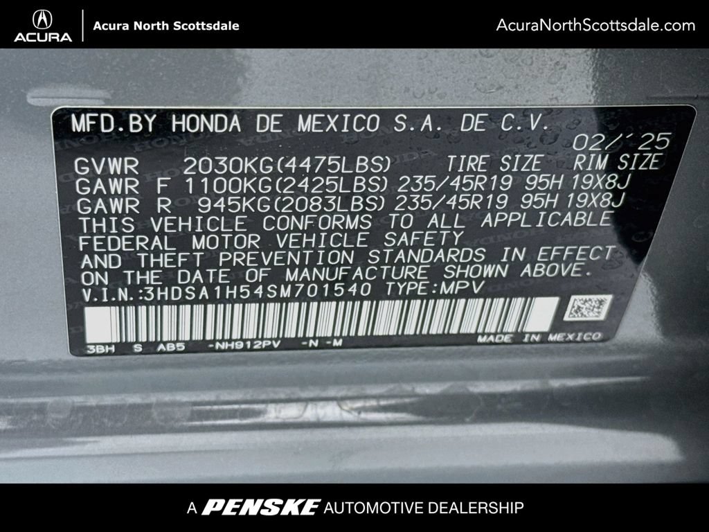 Certified 2025 Acura ADX A-Spec FWD image 35