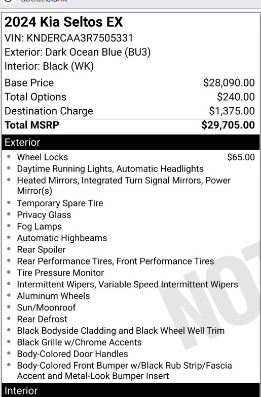 Certified 2024 Kia Seltos EX AWD/4WD image 3