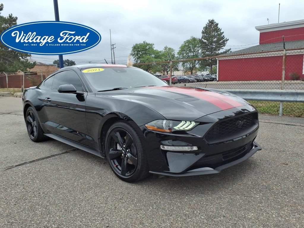 Certified 2021 Ford Mustang Premium w/ Carbon Sport Interior Package RWD image 4