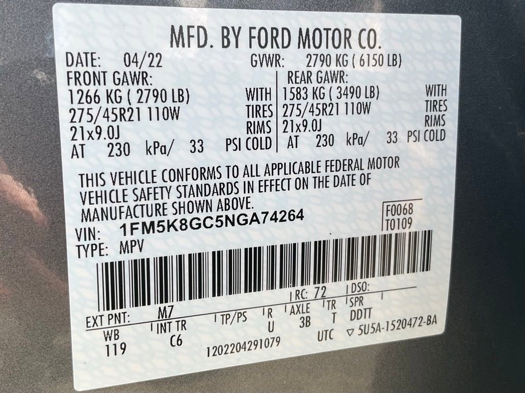 Used 2022 Ford Explorer ST w/ Equipment Group 401A image 64