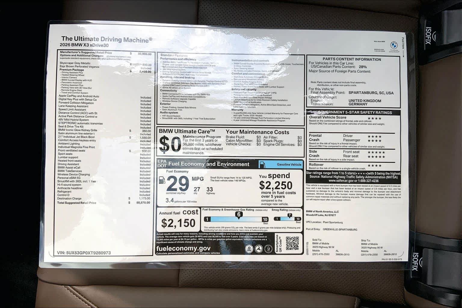 New 2026 BMW X3 xDrive30i w/ Premium Package AWD/4WD image 20