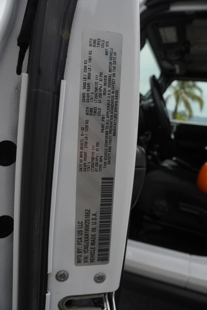 Certified 2022 Jeep Wrangler Sport AWD/4WD image 40